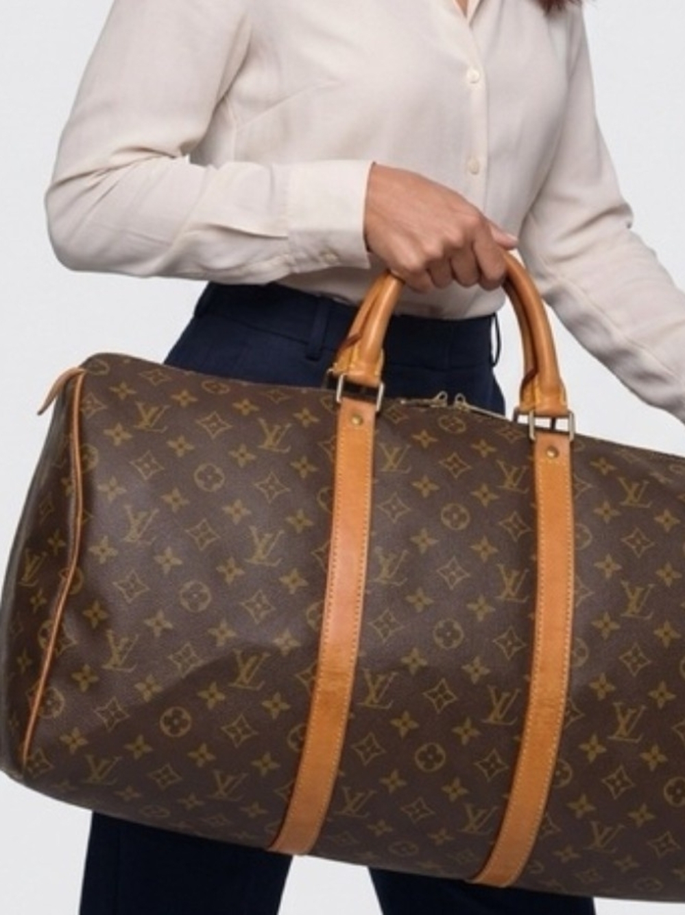 Iconic Louis Vuitton Monogram Canvas Duffel Bag Luggage - Pre-owned